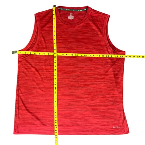 Men's Red TEK Gear Dry Tek Polyester Sleeveless Jersey, Size XL - Picture 2 of 7